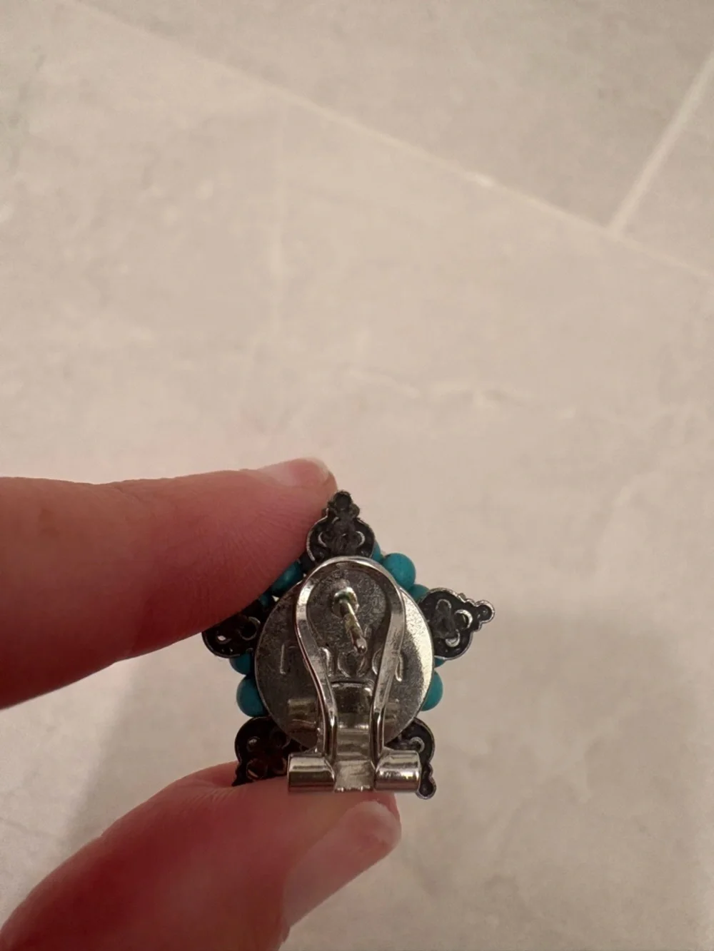 Anthropologie Rada Turquoise Rhinestone Star Post Earrings - Picture 5 of 8